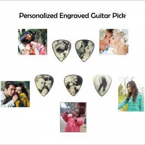 Personalized Engraved Metal Guitar Pick (1pc,..